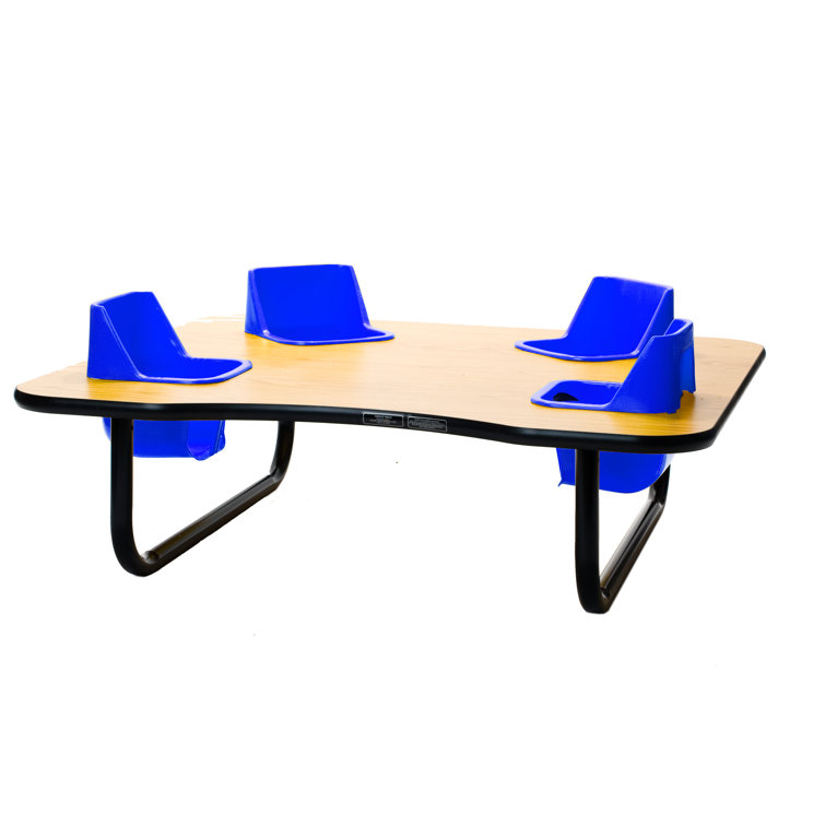 Laminate Adjustable Novelty 4 Students Activity Table Chairs